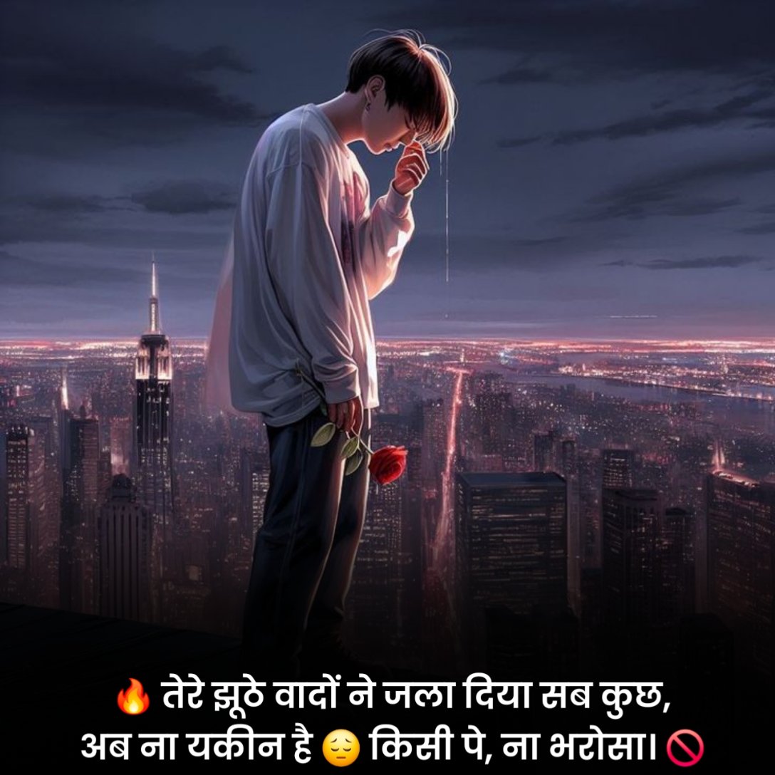 प्यार में दिल टूटने वाली शायरी 2 Line